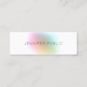 プレミアムシルクモダンカラフルエレガント仕上げ スキニー名刺 (正面)