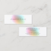 プレミアムシルクモダンカラフルエレガント仕上げ スキニー名刺 (正面/裏面)