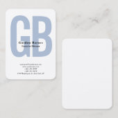 プレミアムシルクモダンプレーンはっきりしたモノグラム 名刺 (正面/裏面)