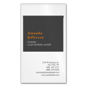 プレミアムシルクモダンミニマルプロフェッショナルプレーン マグネット名刺 (正面縦)