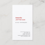 プレミアムシルクモダンミニマルプロフェッショナルプレーン 名刺 (正面)