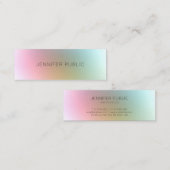 プレミアムシルク仕上げモダンカラフルテンプレート スキニー名刺 (正面/裏面)