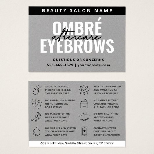 プレミアムシルバーグレイグラデーションパウダー眉アフターケア (正面&裏面)