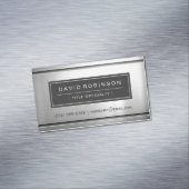 プレミアムシルバー金属ステンレス鋼ルック マグネット名刺 (インサイチュ)