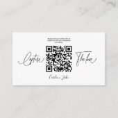 プレミアムシンプル共有結婚の写真とQRコード エンクロージャーカード (正面)