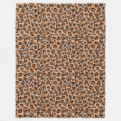 プレミアムシームレスワイルドサファリキャットアニマルプリント フリースブランケット (正面)