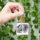 プレミアムスクエアキーチェーン、大 キーホルダー (手)