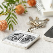 プレミアムスクエアキーチェーン、大 キーホルダー (側面)