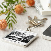 プレミアムスクエアキーチェーン、大(5.08 cm) キーホルダー (側面)