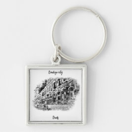 プレミアムスクエアキーチェーン、大(5.08 cm) キーホルダー