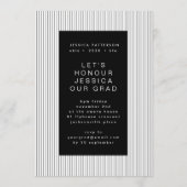 プレミアムスクリプト大学院編集可能な卒業 案内状 (裏面)