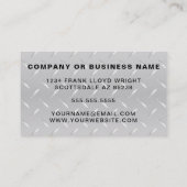 プレミアムステンレススチールルルルルック赤と黒クールDJ 名刺 (裏面)