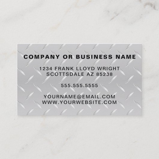 プレミアムステンレススチールルルルルック赤と黒クールDJ 名刺 (裏面)