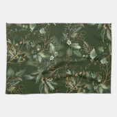 プレミアムセージモダンユーカリプタスグリーン キッチンタオル (横)