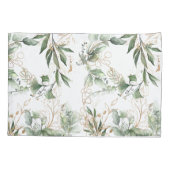 プレミアムセージモダンユーカリプタスグリーン 枕カバー (裏面-左)