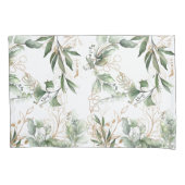 プレミアムセージモダンユーカリプタスグリーン 枕カバー (正面左)