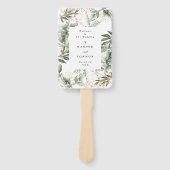 プレミアムセージモダンユーカリプトゥスグリーン結婚ズ ハンドファン (正面)