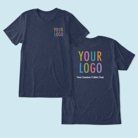 プレミアムネイビーブルーTシャツロカスタムゴユニセックス トライブレンドTシャツ