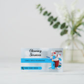 プレミアムハウスクリーニング&メイドサービス 名刺 (スタンド正面)