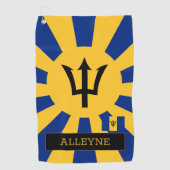 プレミアムバルバドスゴルフ&バルバドス国旗/愛国者 ゴルフタオル (正面)