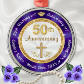 プレミアムパーソナライズされた50周年記念オーナメント メタルオーナメント