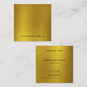 プレミアムパールエレガント金ゴールドルックテンプレートリュックスカッコいい スクエア名刺 (正面/裏面)