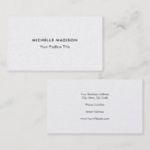 プレミアムパールトレンディーミニマリストプロフェッショナルプレーン 名刺 (正面/裏面)