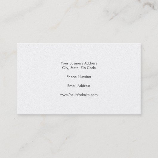 プレミアムパールトレンディーミニマリストプロフェッショナルプレーン 名刺 (裏面)