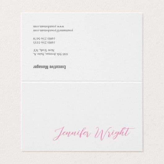 プレミアムパールプロフェッショナルミニマル書道 名刺 (外部フラット)