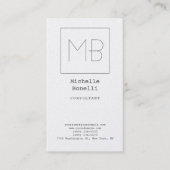 プレミアムパールホワイトモエレガントノグラユニークム 名刺 (正面)