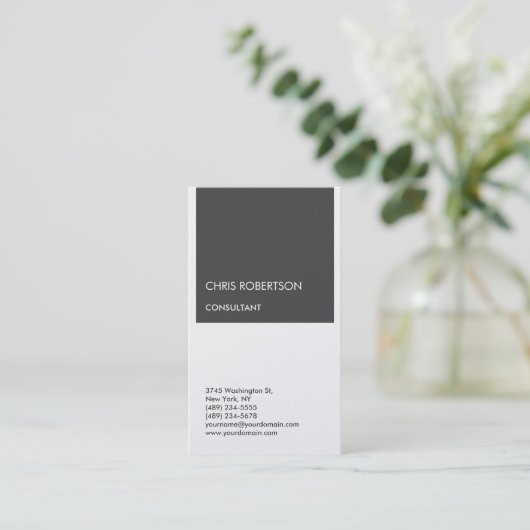 プレミアムパールミニマルモダンリスト 名刺 (スタンド正面)