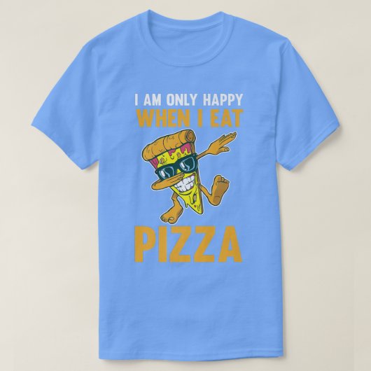 プレミアムピザを食べる Tシャツ (デザイン正面)