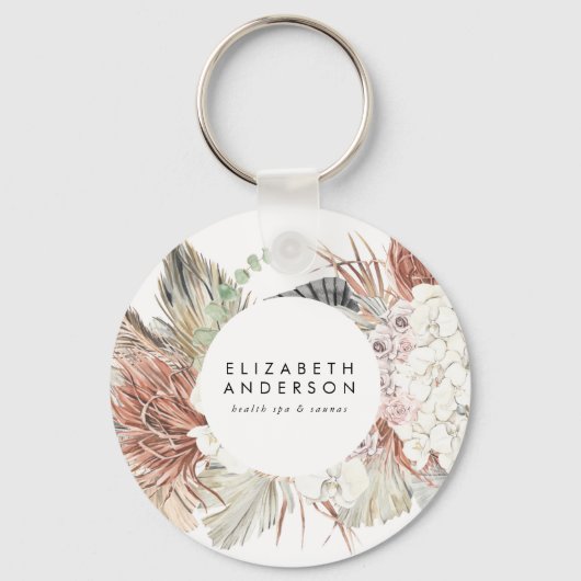 プレミアムピュアホワイトパンパスグラスウルトラ キーホルダー (正面)