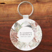 プレミアムピュアホワイトパンパスグラスウルトラ キーホルダー (正面)