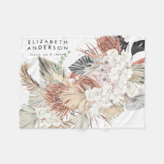 プレミアムピュアホワイトパンパスグラスウルトラ フリースブランケット