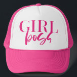 プレミアムピンク|少女ボス|ウルトラモダン キャップ<br><div class="desc">お客様の注目を集める-ブランドの経営者やプロモーターが、現在の動きを見せていることを示すモダン。 

※この商品に合うZazzleの事務用文房具や商広告品の追加は、当社のZazzleホームページの連絡デザイナーを通連絡じてお願いします。</div>