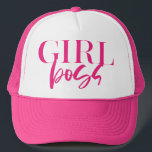 プレミアムピンク|少女ボス|ウルトラモダン キャップ<br><div class="desc">お客様の注目を集める-ブランドの経営者やプロモーターが、現在の動きを見せていることを示すモダン。 

※この商品に合うZazzleの事務用文房具や商広告品の追加は、当社のZazzleホームページの連絡デザイナーを通連絡じてお願いします。</div>