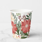 プレミアムフェスティバルポインセチアクリスマスホリデー 紙コップ (右)