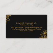 プレミアムフローラ名刺 – 黒 | DP7 名刺 (裏面)