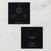 プレミアムブラックイヤリングホルダージュエリー表示カード コーリングカード (正面/裏面)