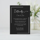 プレミアムブラックウェディングイベントの詳細 エンクロージャーカード (スタンド正面)