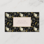 プレミアムブラックエレガント金ゴールド野草企業の 名刺 (裏面)