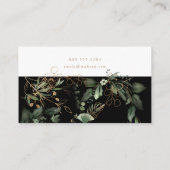 プレミアムブラックオニキスモダンユーカリ企業の 名刺 (裏面)