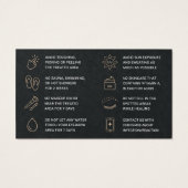 プレミアムブラックグラデーションパウダーブローズアフターケアアドバイス (裏面)