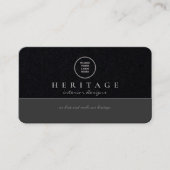 プレミアムブラックグレープロフェッショナルソーシャルメディアのロゴ 名刺 (正面)