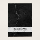 プレミアムブラックグレー大理石イヤリングディスプレイカード (正面)