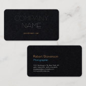 プレミアムブラックスタイリッシュトレンディー会社名 名刺 (正面/裏面)