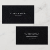プレミアムブラックスタイリッシュミニマモダンリスト平野 名刺 (正面/裏面)