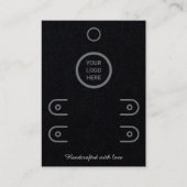 プレミアムブラックダブルロースタッドイヤリングディスプレイカード コーリングカード (正面)