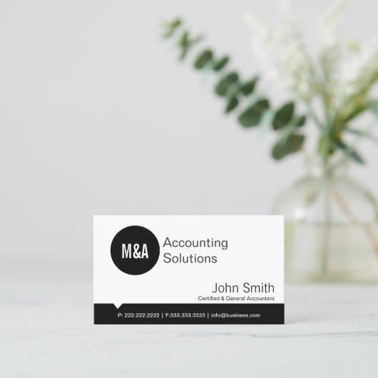 プレミアムブラックドット会計 名刺 (スタンド正面)